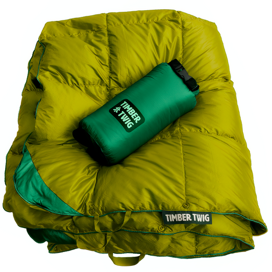 Puffy Down Blanket - Spring Green